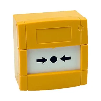 Hlásič požáru Žlutý tlačítkový hlásič pro povrchovou montáž