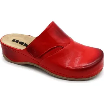 Dámské pantofle Leon Leons Flexi dámské zdravotní pantofle - Červená Barva: Červená, Velikost: 36
