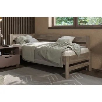 Postel ProSpánek Wanda 120 x 200 cm, pravý roh, buk BO105