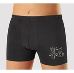 Boxerky modalové pánské Andrie PS 5904 Valentýn tmavé Barva: šedá, Velikost: XL