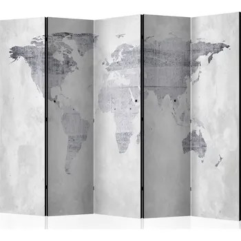 Paraván Paraván - betonová mapa Velikost: 225x172 cm, Provedení: Jednostranný