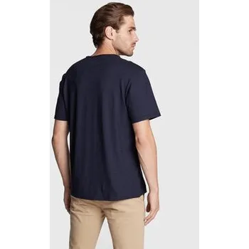 Pánská móda United Colors Of Benetton T-Shirt 3JE1J19A5 Tmavomodrá Regular Fit S