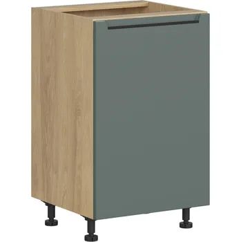 Kuchyňská skříňka Black red white Spodní kuchyňská skříňka Iris 50 cm Zvolte stranu: levé provedení, Barva korpusu skříněk: Šedá grenola, Zvolte barvu dvířek: Grafit