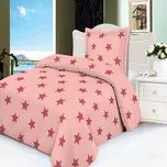 JAHU Povlečení mikroplyš - Stars růže 140x200, 70x90cm