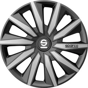 Poklice na kolo Kryty kol SPARCO MILANO 15", šedo-stříbrné - sada