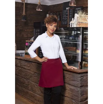 Gastro oděv Číšnická zástěra do pasu Basic, bordová