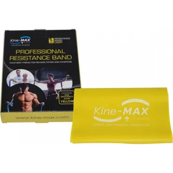 KineMAX Kine-MAX Professional Resistance Band - Posilovací guma - Level 1 - žlutá (lehká)