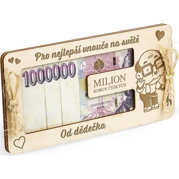 Dárkový milion Pro vnouče od dědečka 20x10cm