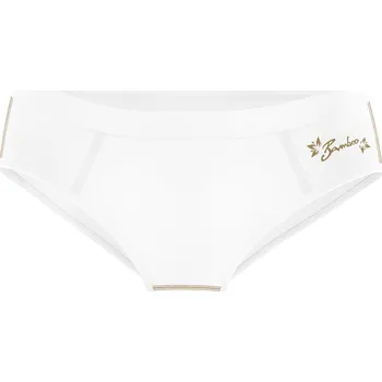 Dámské funkční sportovní kalhotky LEO bílá/hnědá Bamboo Ultra - Hnědá / L