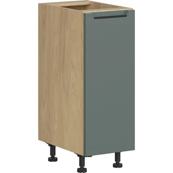 Kuchyňská skříňka Black red white Spodní kuchyňská skříňka Iris 30 cm s cargo košem Barva korpusu skříněk: Černá mat, Zvolte barvu dvířek: Zeleň boho mat