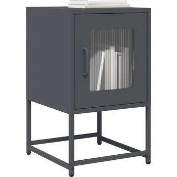Noční stolek vidaXL Noční stolek 36x39x60,5 cm ocel válcovaná za studena [853329] Barva: antracitová