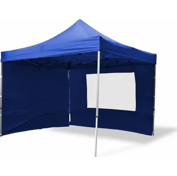 Zahradní stan Profesionální altán 3x3 m nepromokavý, kompletně uzavřený, nůžkový, modrý