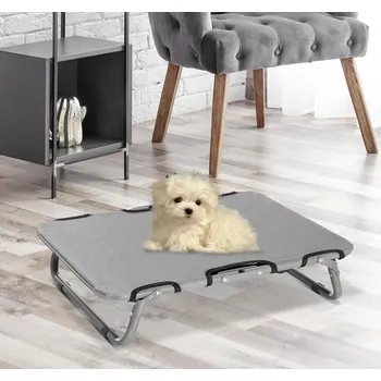 Zahradní nábytek Skládací lehátko pro mazlíčky 59x46x15 cm | šedá