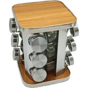 Koření JAHU Stojan na koření 12dílný-čtvercový