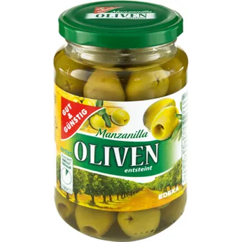 konzervovaná zelenina G&G zelené olivy vypeckované 340g