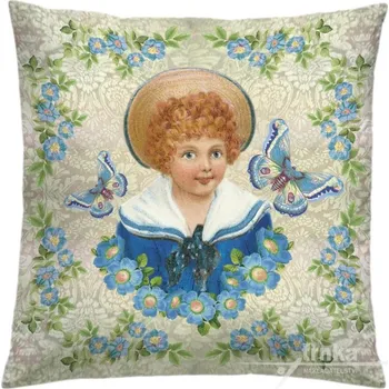 Povlak na dekorativní polštářek Povlak na polštář 40 x 40 cm - Chlapeček s motýly DOPRODEJ