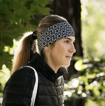 Sportovní čelenka BOSA Chilly Snow Flakes black/white - sportovní čelenka