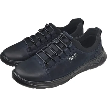 Pánské tenisky D 4150 - 49 pánské zdravotní tenisky s pružnými tkaničkami; barva temně modrá 45