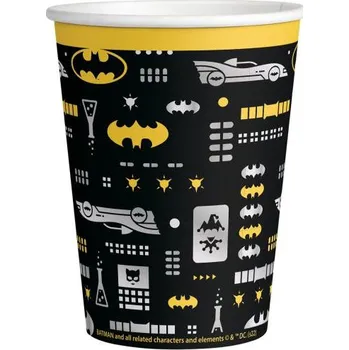 Hračka pro nejmenší Procos Kelímky papírové EKO - Batman 250 ml, 8 ks