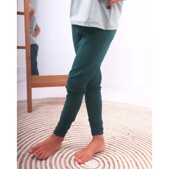 Dívčí legíny Dětské legíny, lahvově zelené 110