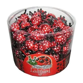 Čokoláda Čokoládové mini BERUŠKY 8 g dóza 100 ks (1 ks = 3,- Kč) SUPER CENA !!! (čokoládová beruška jaro / chocolate ladybird)