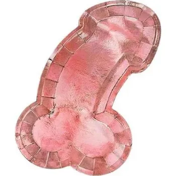 Papírové talířky Rose Gold Penis (8 ks)