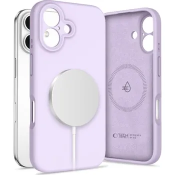 Pouzdro na mobilní telefon Tech-Protect | Tech-Protect Liquid Silicone MagSafe kryt na iPhone 16, fialový