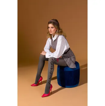 Dámské punčochy Punčochové kalhoty KNITTEX - SECRET GARDEN 50 DEN Barva: NERO (černá), Velikost: 3-M