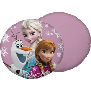 Dekorativní polštářek JERRY FABRICS Tvarovaný plyšový polštářek Ledové Království Pink 35 cm