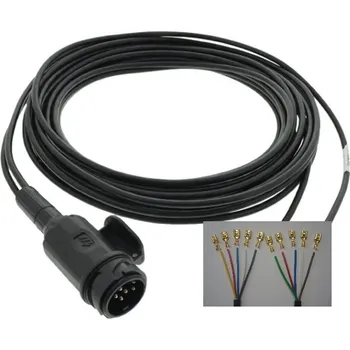 Auto elektroinstalace Kabeláž 13 pólů 8m pro přívěsný vozík - včetně konektorů 6,3mm