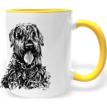 Hrnek - pes Knírač Barva: Žlutá