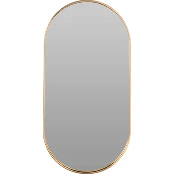 Zrcadlo Home Styling Collection Oválné zrcadlo ve zlatém rámu, 50 x 25 cm