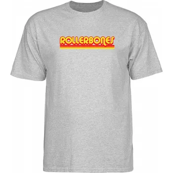 Pánské tričko bones Pánské triko rollerbones retro script tee athletic heather
