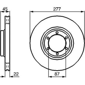 Brzdový kotouč BOSCH Brzdový kotouč větraný Ø277,2mm 0 986 478 635