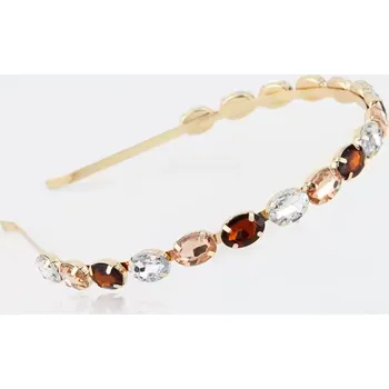 Čelenka B-TOP Čelenka do vlasů s krystaly - zlatá/ barevná