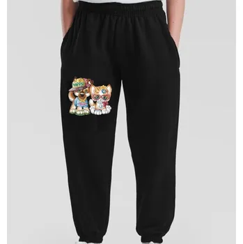 detske-levne-silne-teplaky-tmave-modre-potisk-street-style Barva: Navy - tmavě modrá, velikost: 140