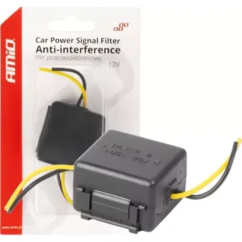 Odrušovací filtr AMiO do auta se skleněnou pojistkou 12V