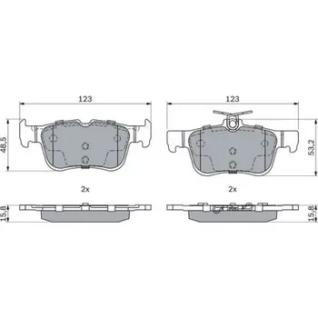 Brzdová destička BOSCH Sada brzdových doštiček 0 986 494 888