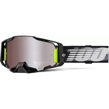 Příslušenství k helmě na motorku S100 brýle ARMEGA LIGHTSPEED, 100% stříbrné HIPER plexi