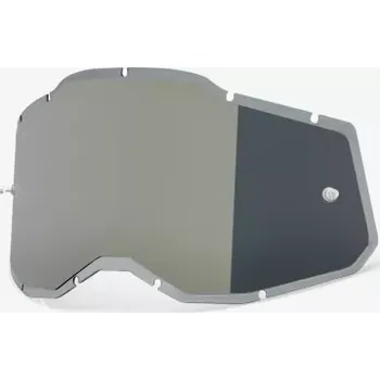 Příslušenství k helmě na motorku S100 plexi Injected Racecraft 2/Accuri 2/Strata 2, 100% (stříbrné chrom, Anti-fog)