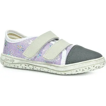 Dívčí tenisky Jonap Airy fialové květy jarní barefoot tenisky Velikost boty (EU): 24, Vnitřní délka boty: 159, Vnitřní šířka boty: 68