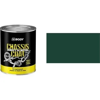 barva na kov HB BODY 410 chassis coat - alkydová barva RAL 6005 3 v 1 zelená 0,75l