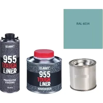 Autolak HB BODY 955 RAPTOR tough liner - 2k polyuretan textura set/báze + tužidlo + barva /RAL 6034 900ml