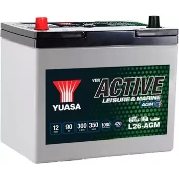 Autobaterie Yuasa YBX Active Leisure & Marine AGM 12V 90Ah 300A L26-AGM