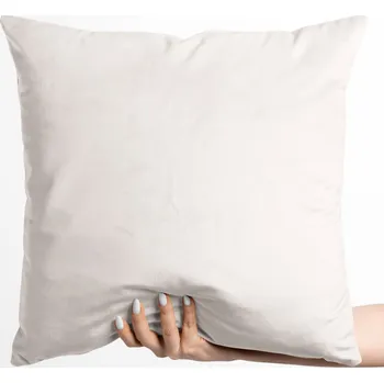 Povlak na polštářek Sametový povlak na polštář Velvet Premium SVP-024 Krémově bílý 40 x 40 cm