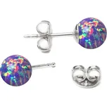 NUBIS® Stříbrné opálové náušnice - 5 mm - NBP20-OP38