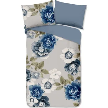 Povlečení Modro-šedé flanelové povlečení na jednolůžko 140x200 cm Gabin – Good Morning ID_1676938