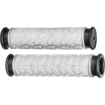 grip gripy MTB, OXFORD (bílé/černé, dvoukomponentní, délka 127 mm, 1 pár)