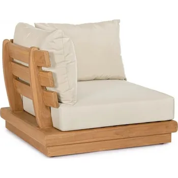 BIZZOTTO Rohové zahradní křeslo DELGADA krémové