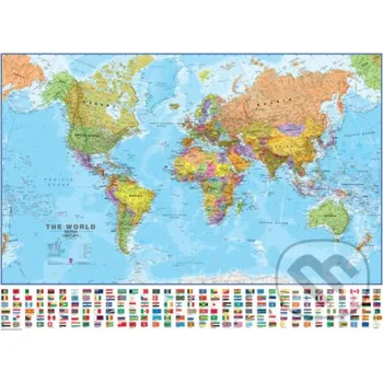 Doplněk ke knize Svet, politická mapa, 68 x 53cm, s vlajkami, 1:60 mil - TATRAPLAN TATRAPLAN